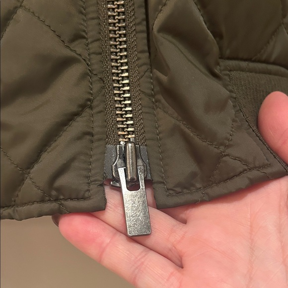 Vince Womens Quilted Bomber Jacket in Olive (L) - Picture 7 of 14